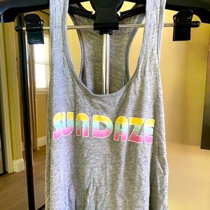 PJ Salvage “Sundaze” Rainbow Screen Print Tank Top